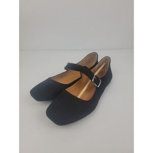 Sun + Stone Adiaaf Black Mary Jane Square Toe Buckle Flats Womens 6.5 M NEW